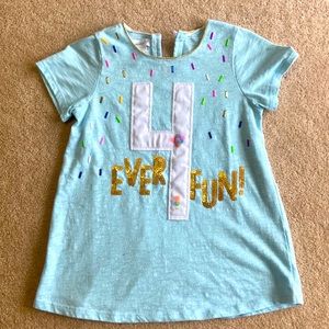 Mud Pie 4T 4ever fun tee